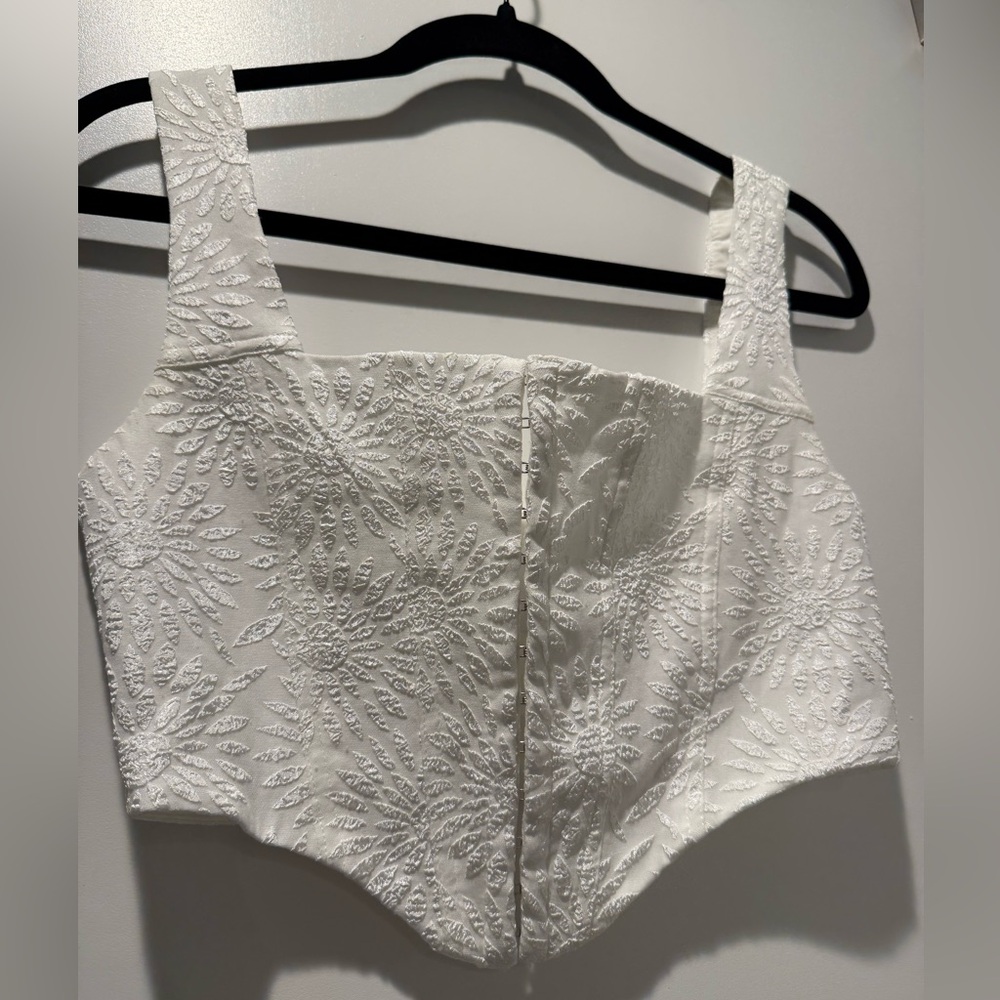 Princess Polly white decorated corset top